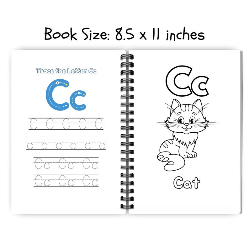 ABC Coloring Book for Kids - 80 Educational Spiral-Bound Pages